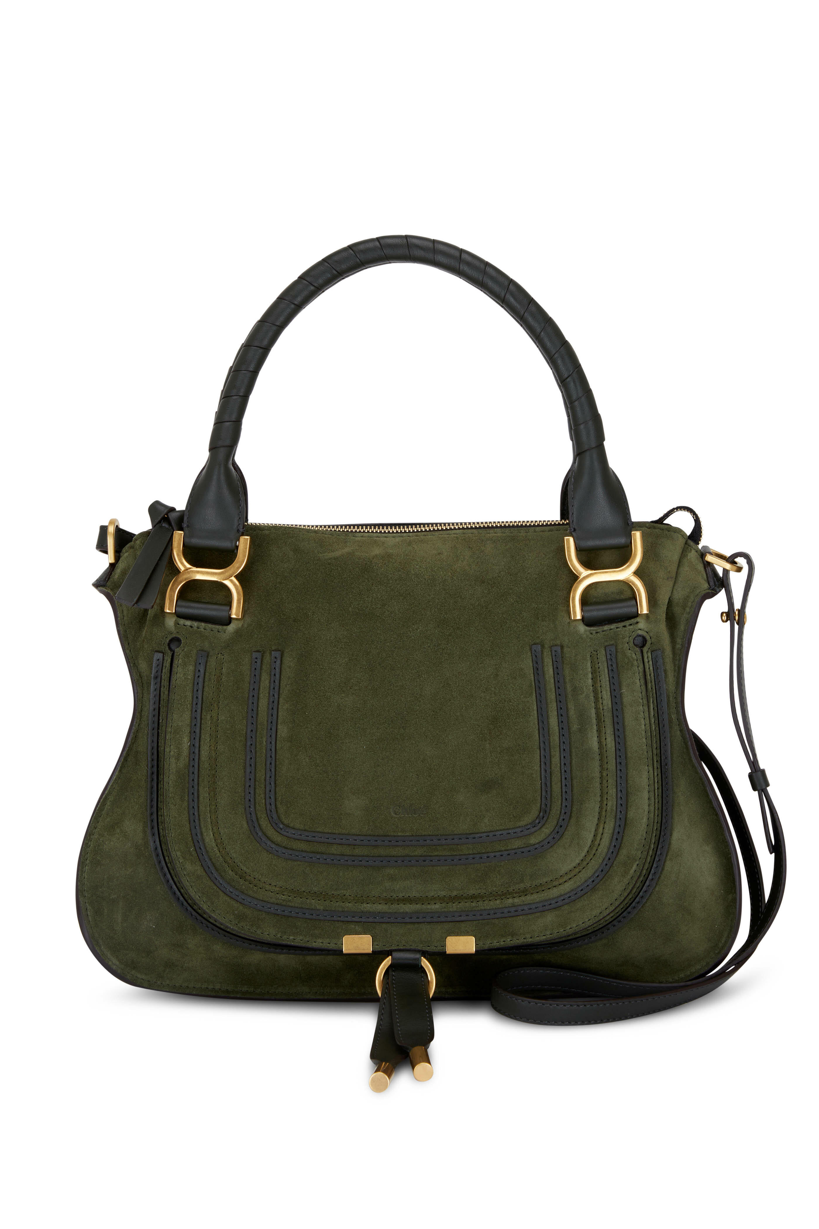 Marcie Small Double Carry Suede Bag – Maryon's