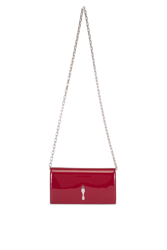 Christian Louboutin Bettina Burgundy Patent Leather Clutch - view 1