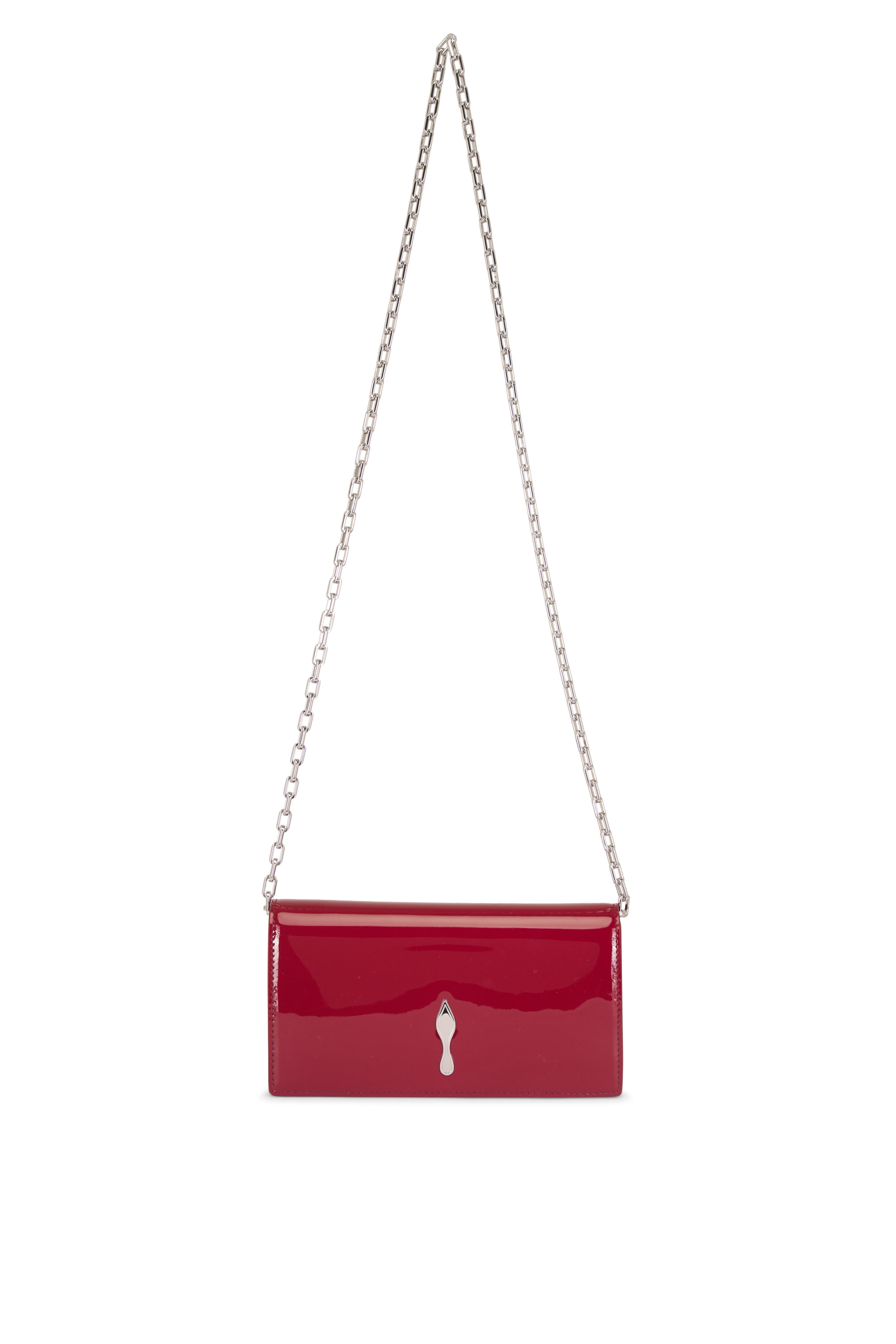 Christian Louboutin - Bettina Burgundy Patent Leather Clutch - view 1