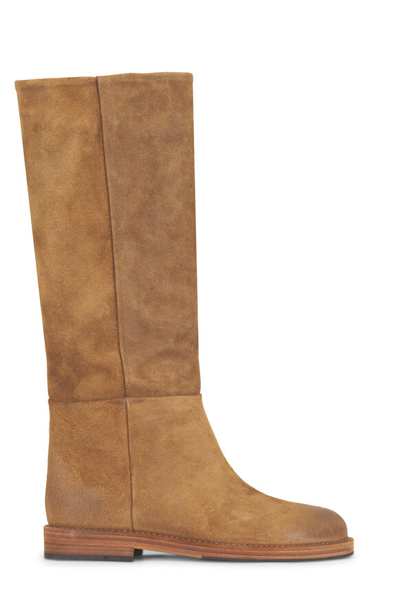 AGL Zenit Chestnut Suede Tall Boot - view 2