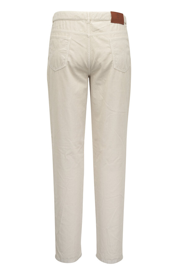 Brunello Cucinelli - Off White Corduroy Five Pocket Pant