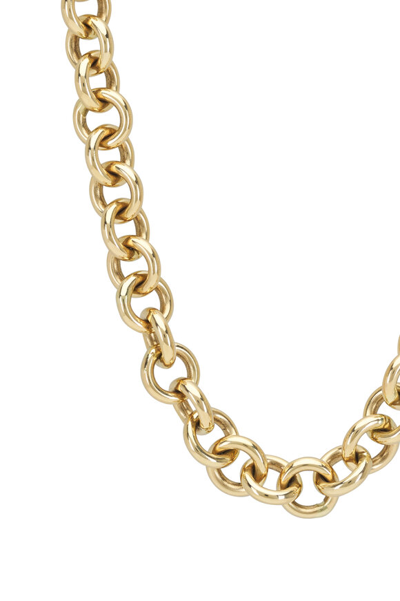 Claudia Mae - 14k Yellow Gold Large Rolo Chain Necklace