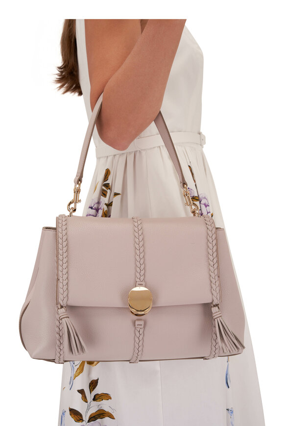 Chloé - Penelope Medium Wild Gray Soft Shoulder Bag