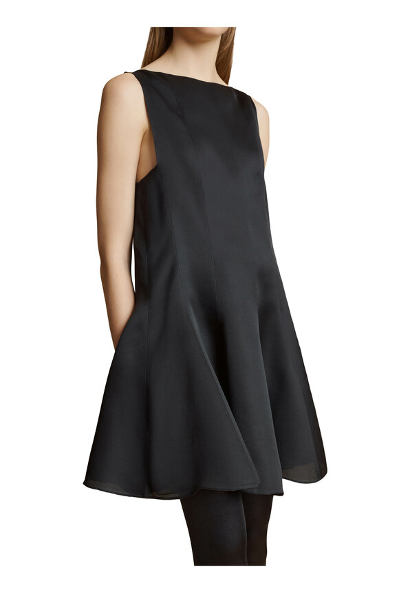 Khaite - Mags Black Silk Mini Dress