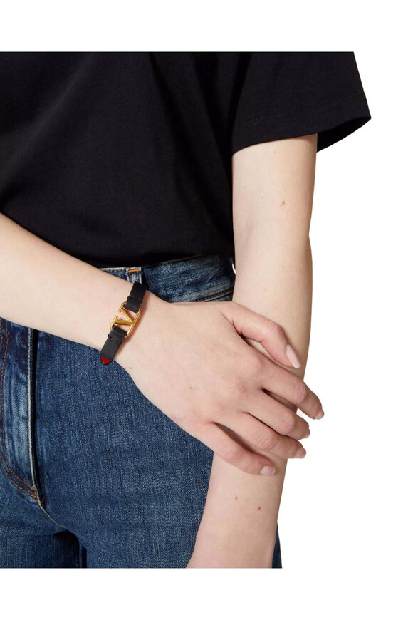 ブレスレット Valentino Garavani VLOGO SIGNATURE LEATHER BRACELET Valentino Garavani - Vlogo Signature Leather Bracelet in