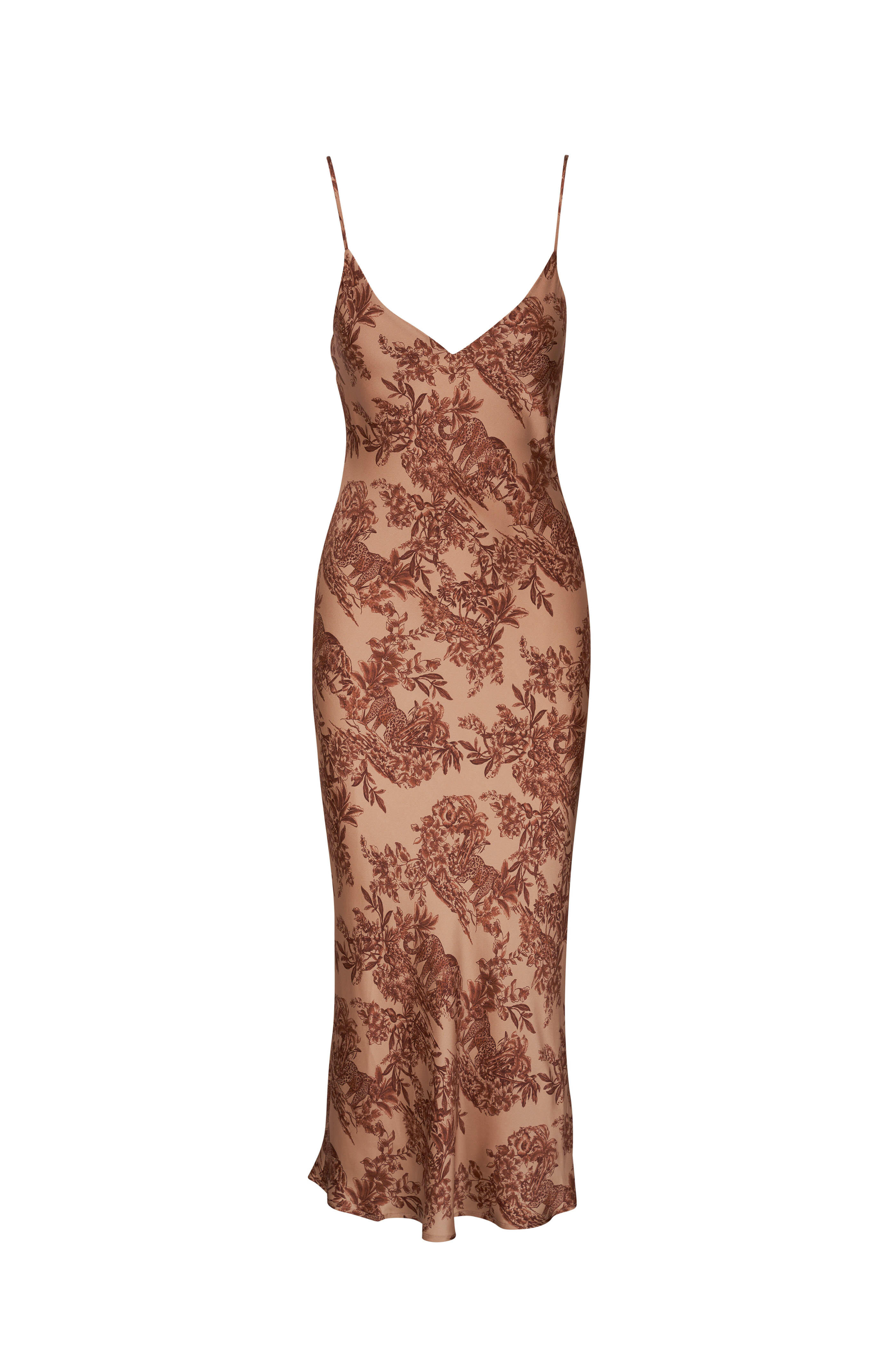 L'Agence - Seridie Macaroon Multi Safari Scenic Silk Dress