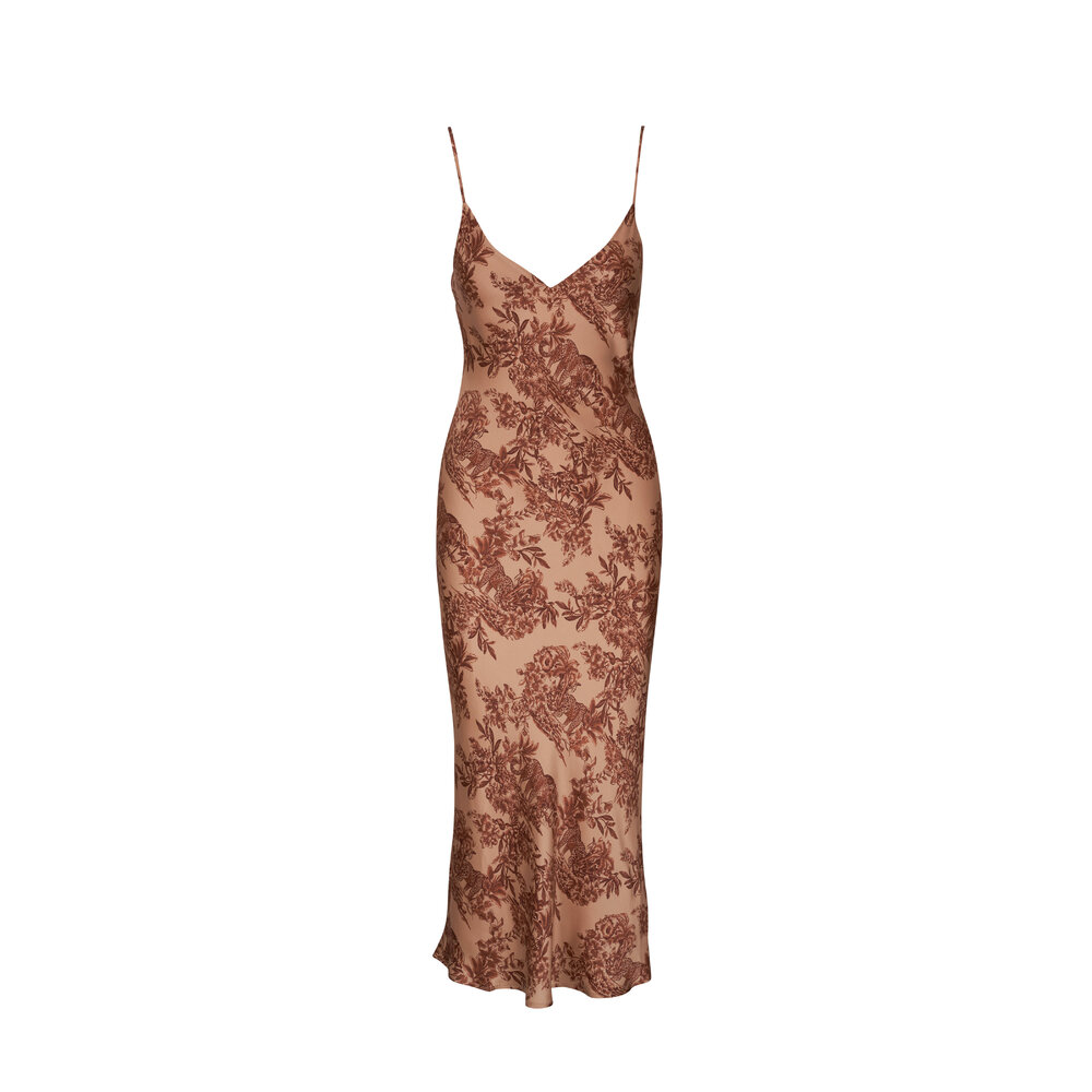L\'Agence - Seridie Macaroon Multi Safari Scenic Silk Dress