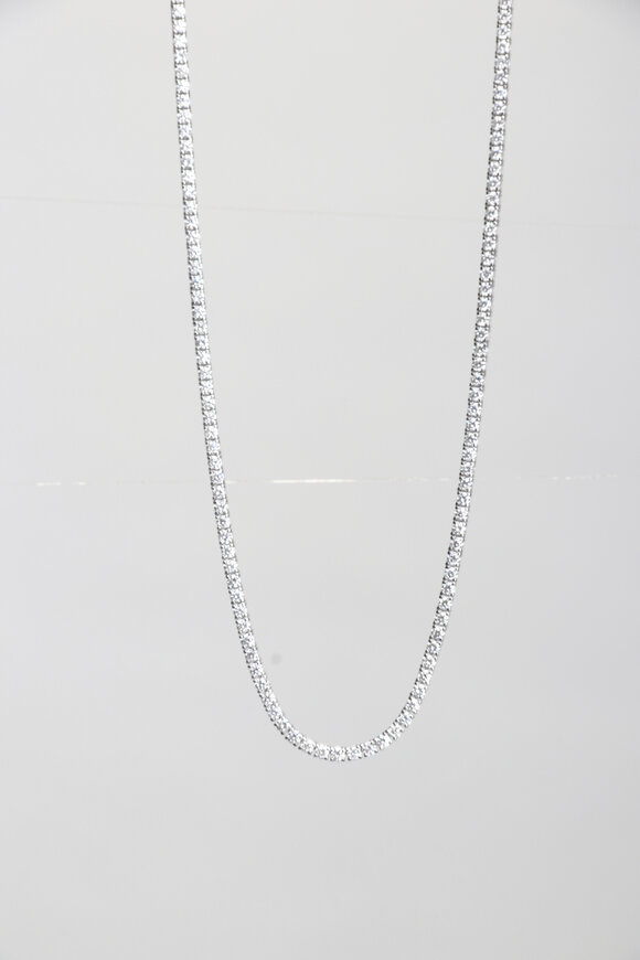 Louis Newman Four prong Diamond Tennis Necklace