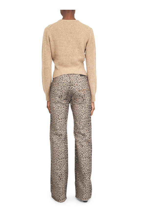 R13 Jane Brown Animal Print Jean - view 4