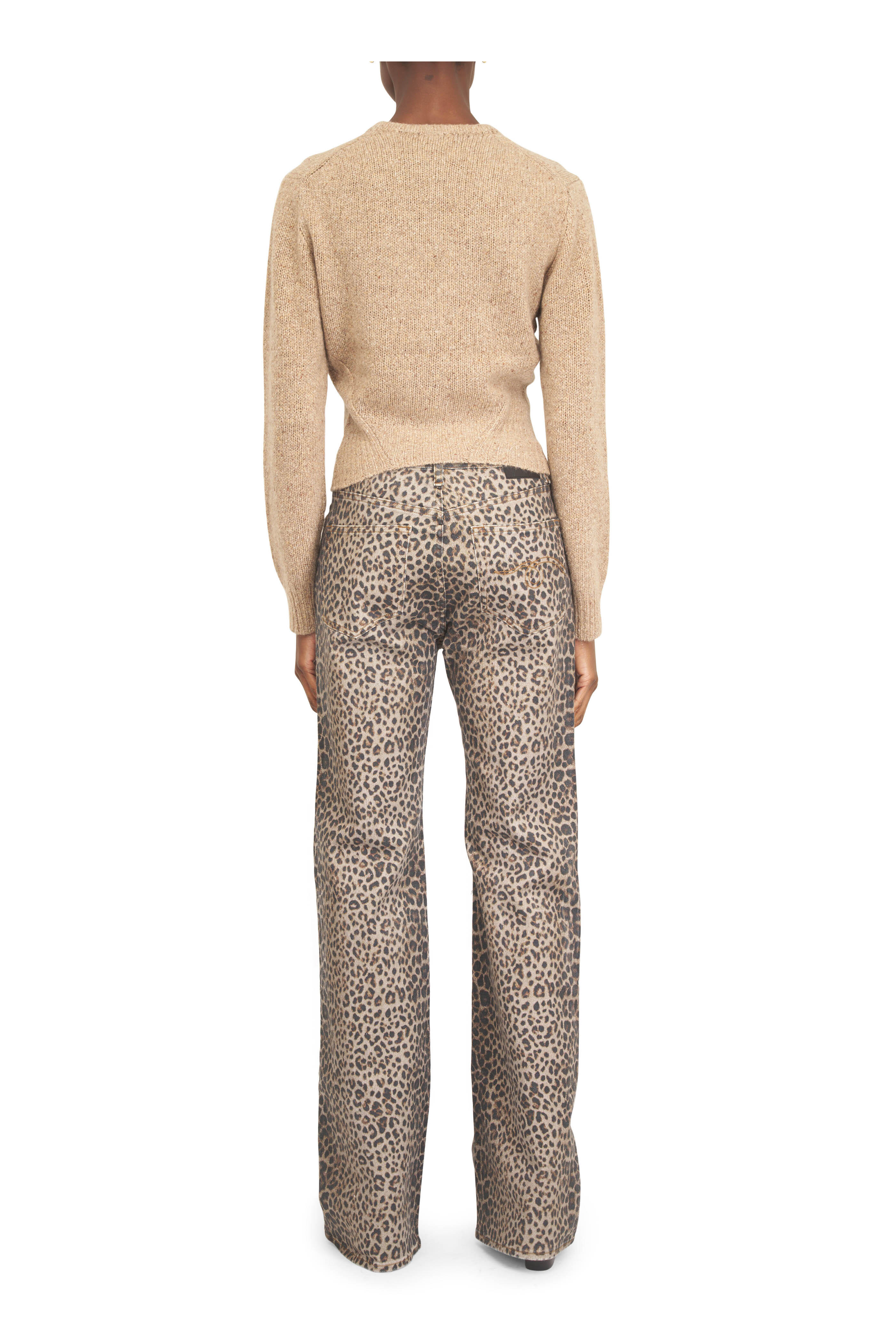 R13 - Jane Brown Animal Print Jean - view 4