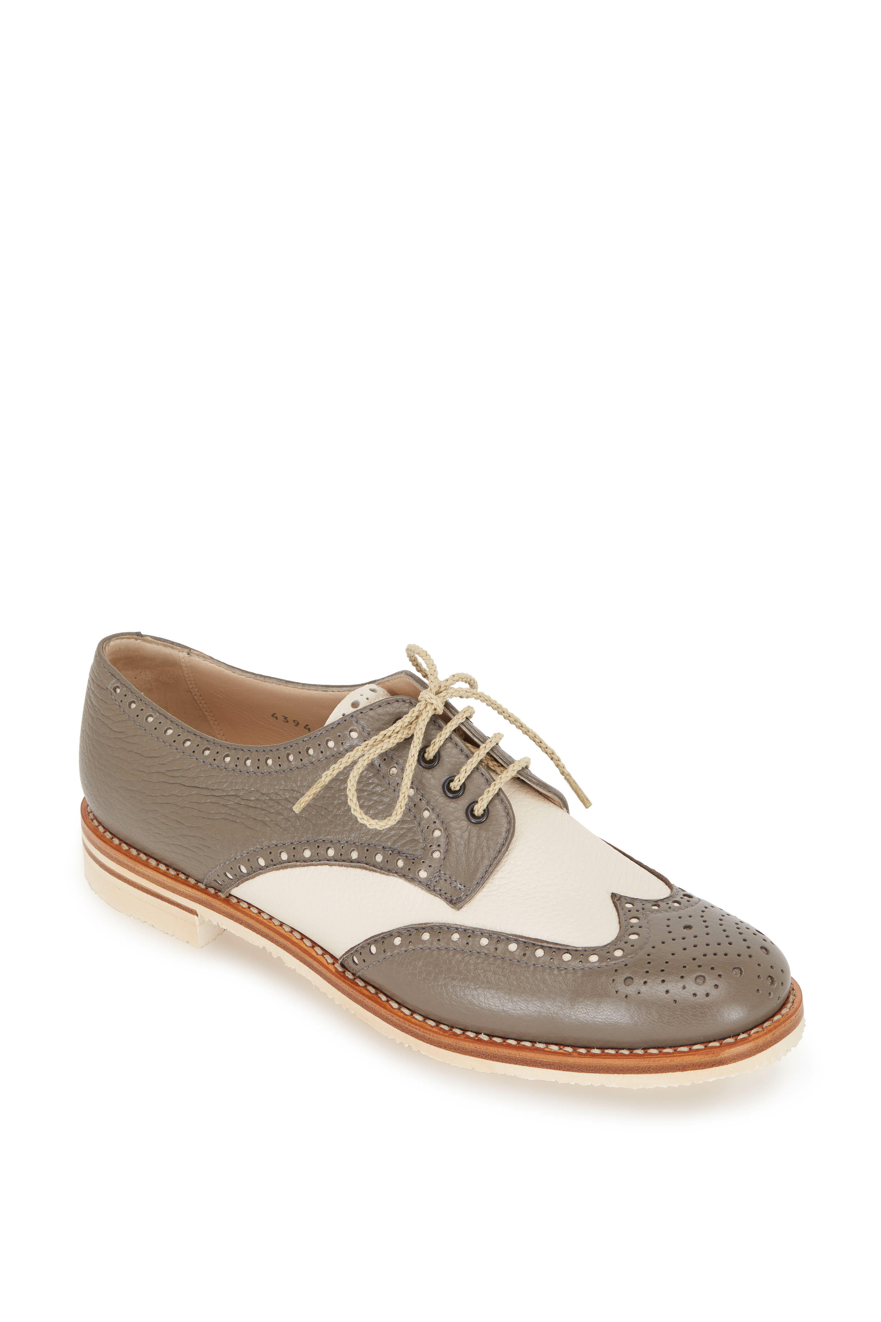 Gravati Cream Suede Leather Oxfords 9.5M Oxford Suede White Dress Shoes for Men | eBay main image 2