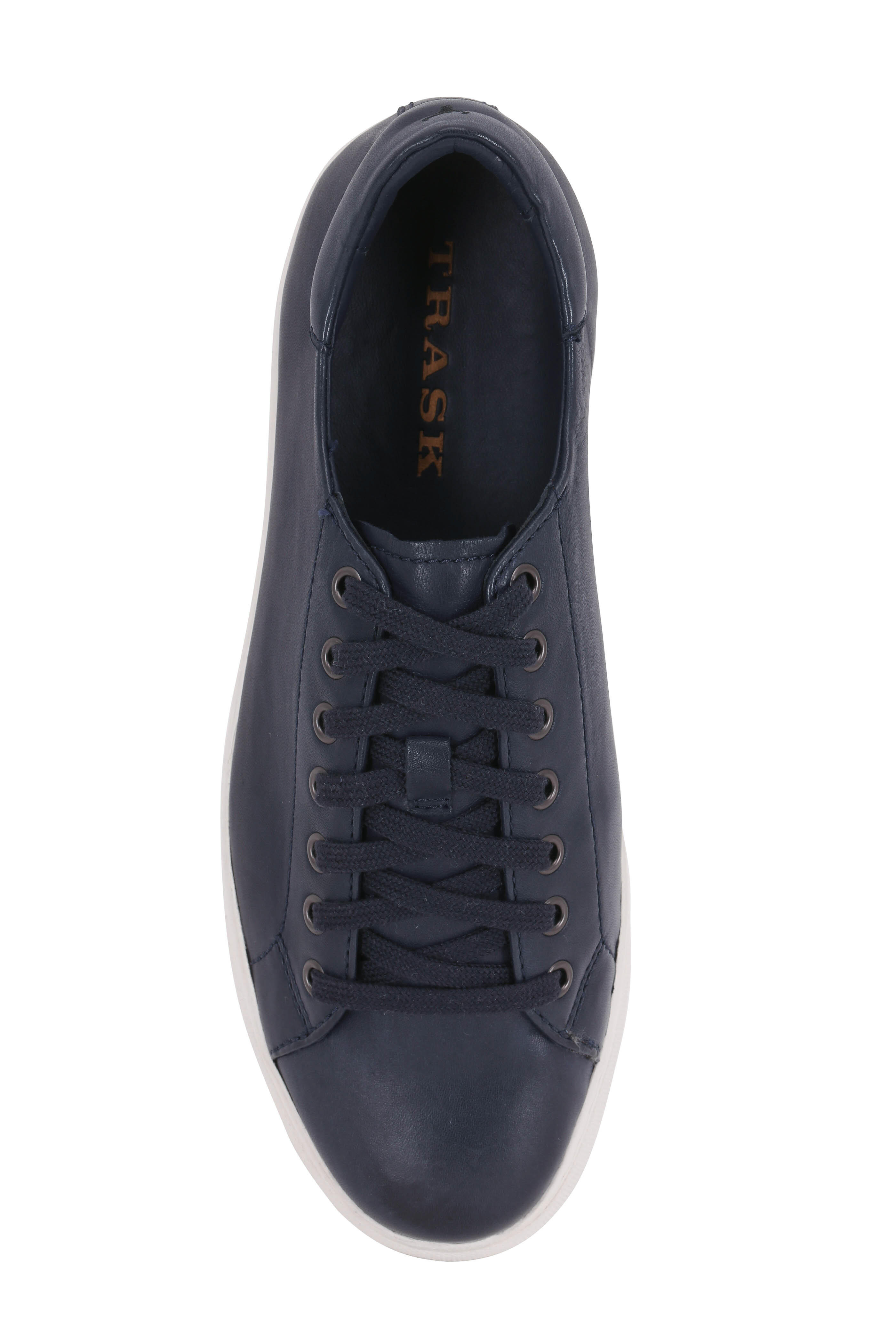 Trask Alder Navy Blue Sheepskin Leather Sneaker