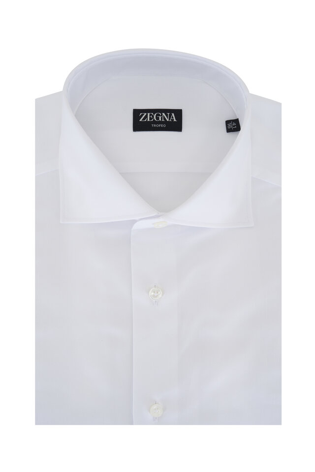 Charvet - White Poplin Dress Shirt | Mitchell Stores