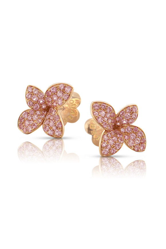 Pasquale Bruni 18k Rose Gold Pink Sapphire Petite Garden Earrings