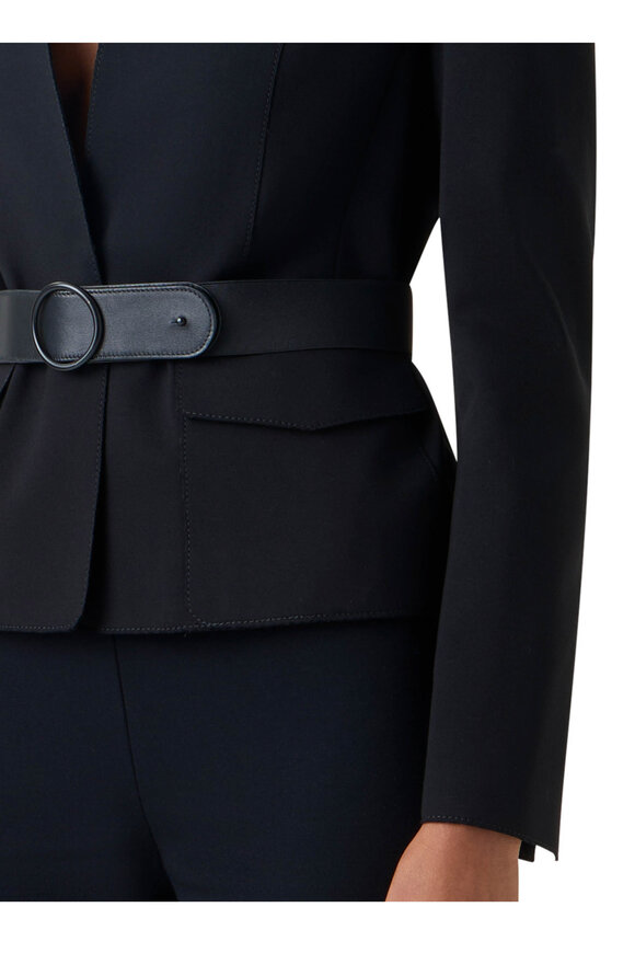 Akris Punto Signature Black Viscose Jersey Fitted Jacket - view 5
