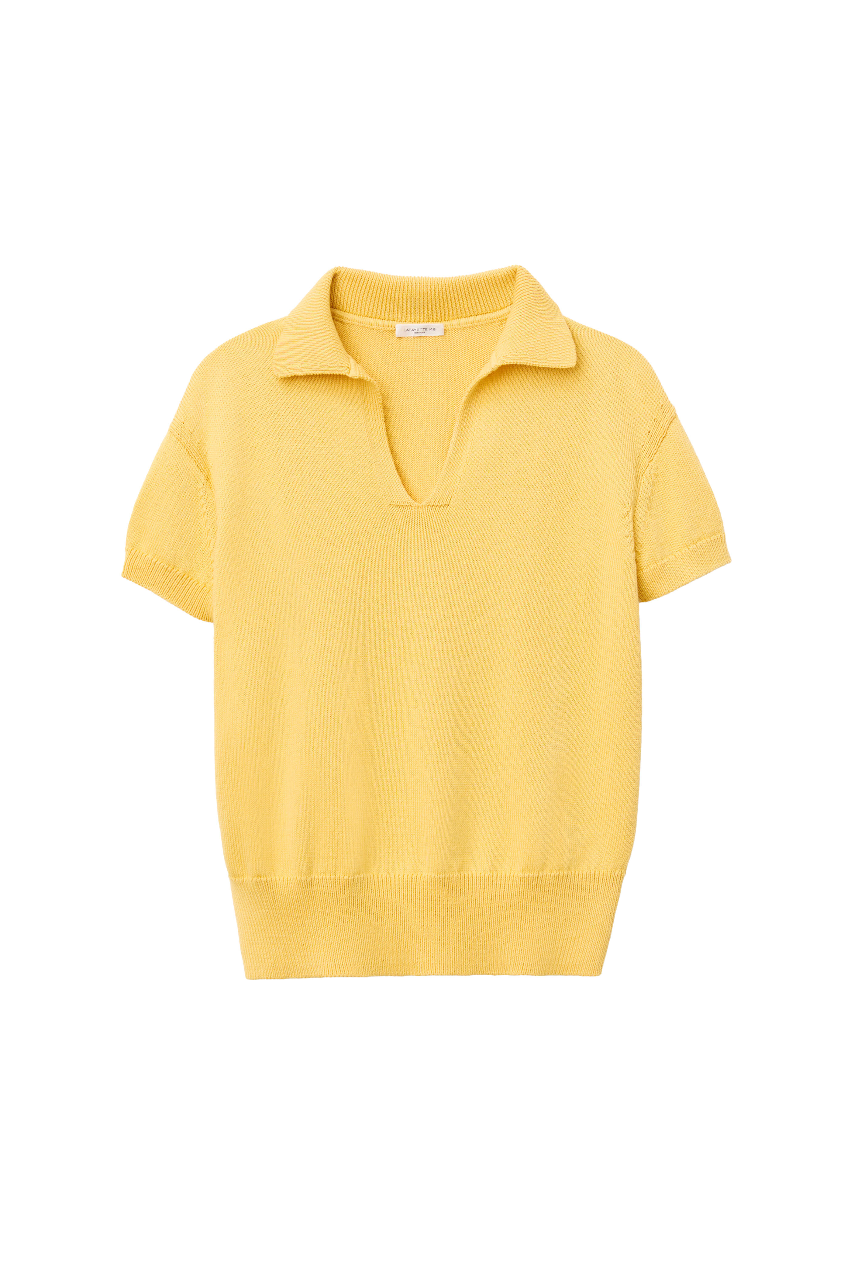 Lafayette 148 New York - Daisy Yellow Pullover Polo Sweater - view 1
