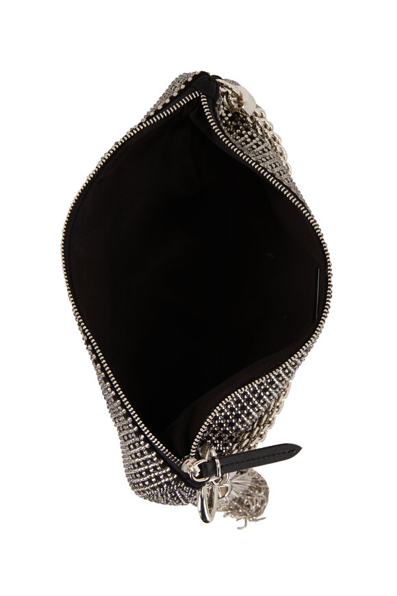 Jimmy Choo - Callie Black Crystal Embellished Leather Clutch