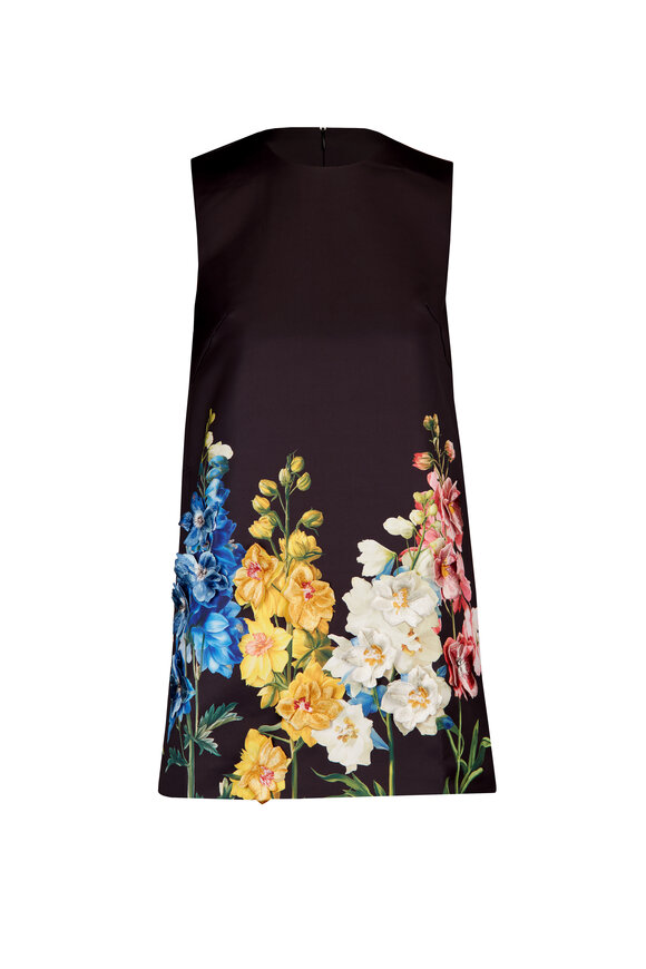 Leo Lin Yvonne Snapdragon Print Embroidered Mini Dress - view 1