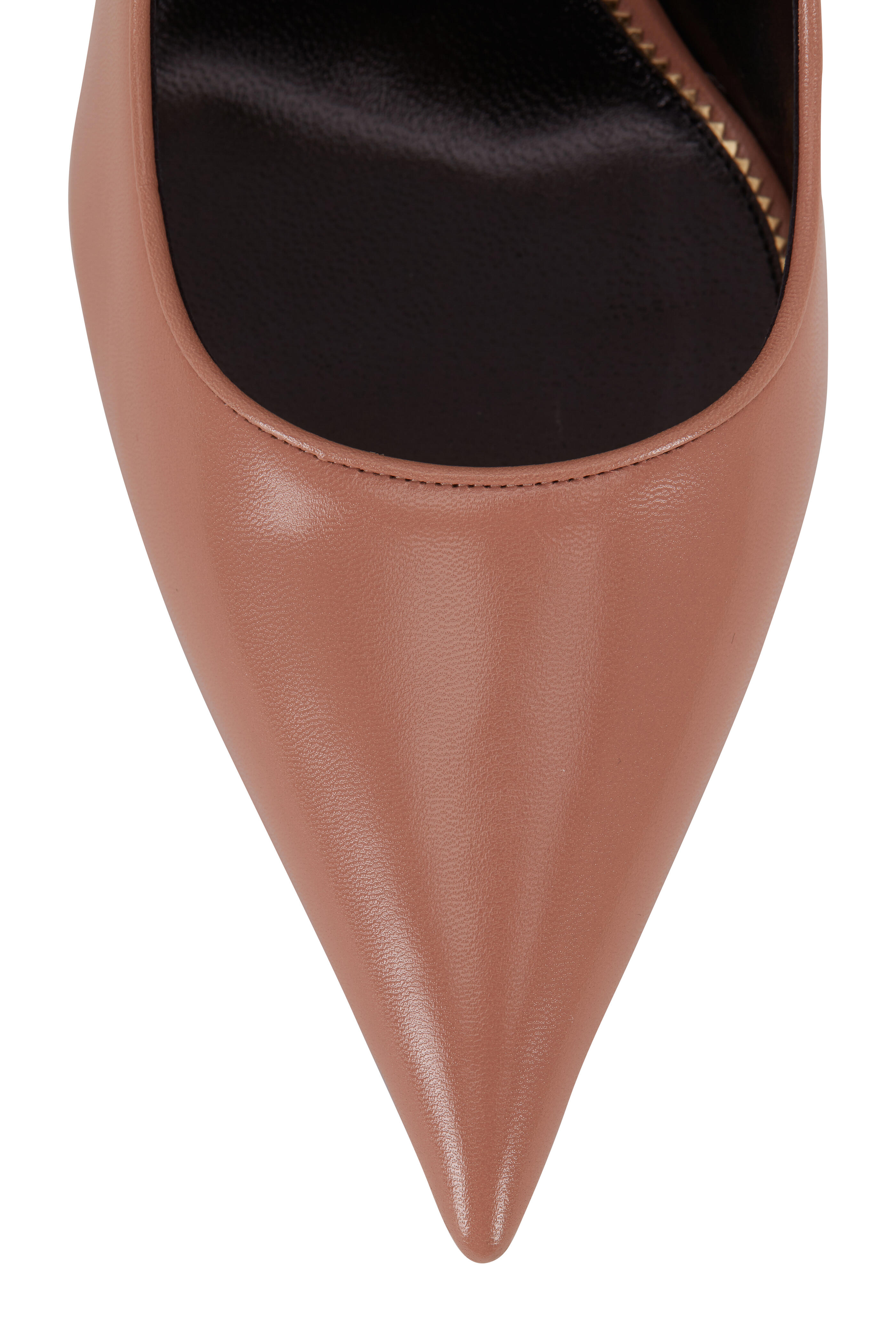 Tom Ford - Flesh Leather Chain Detail Gold Heel Pump, 85mm