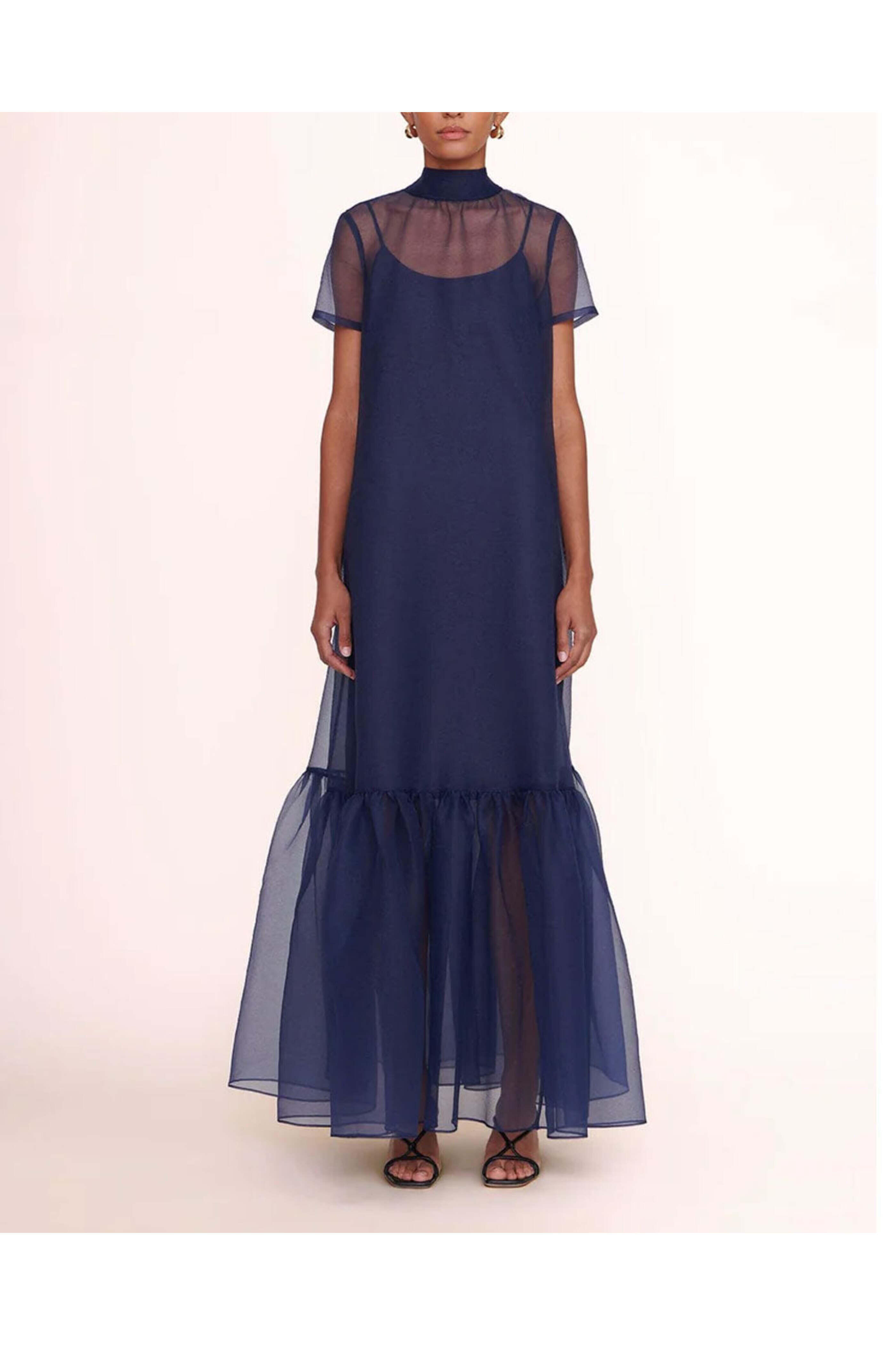Staud - Navy Calluna Dress