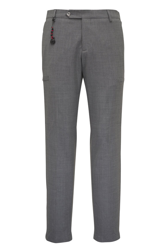 Marco Pescarolo Medium Gray Twill Wool Cargo Pant