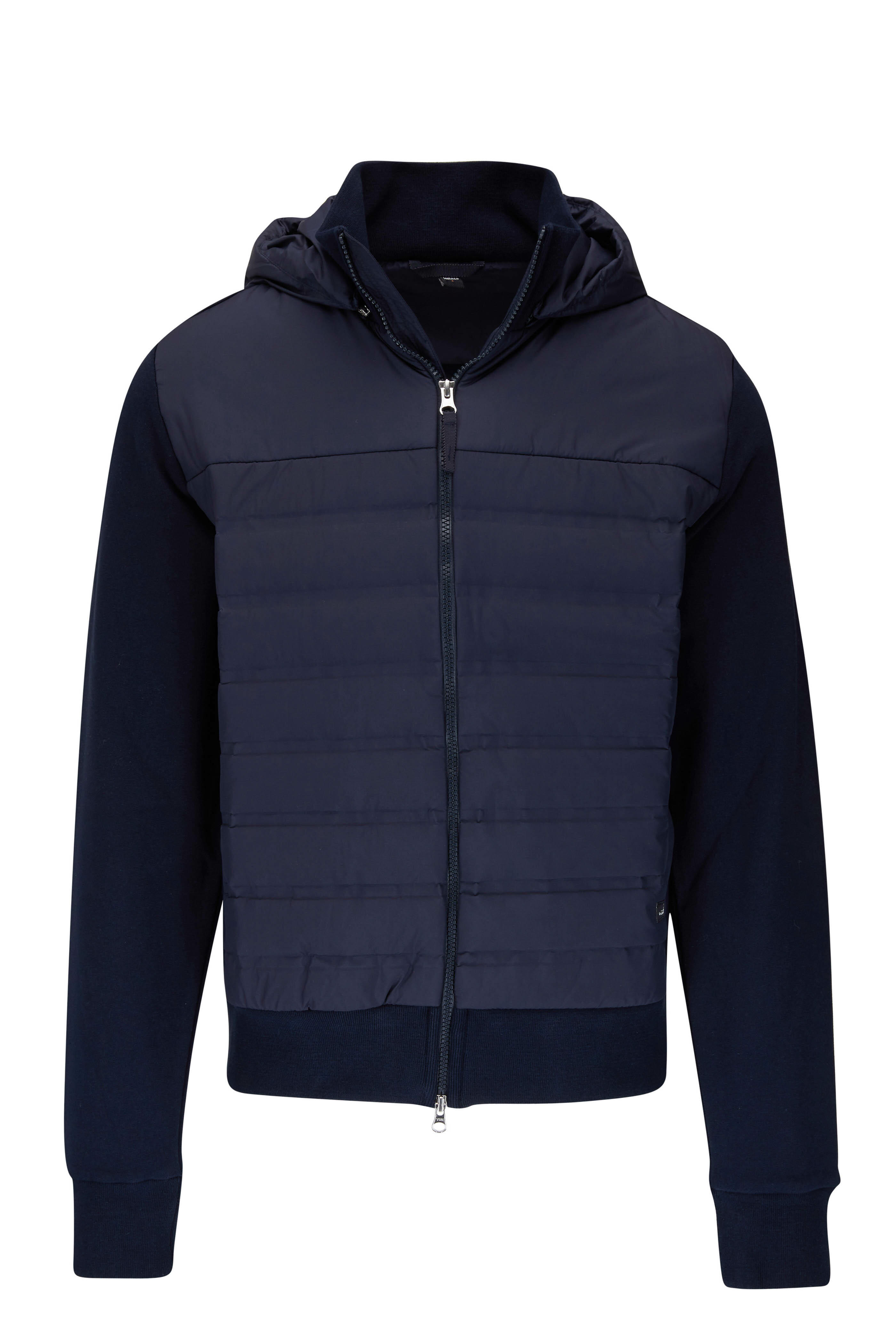 Moncler ribbed sleeve padded hot sale jacket