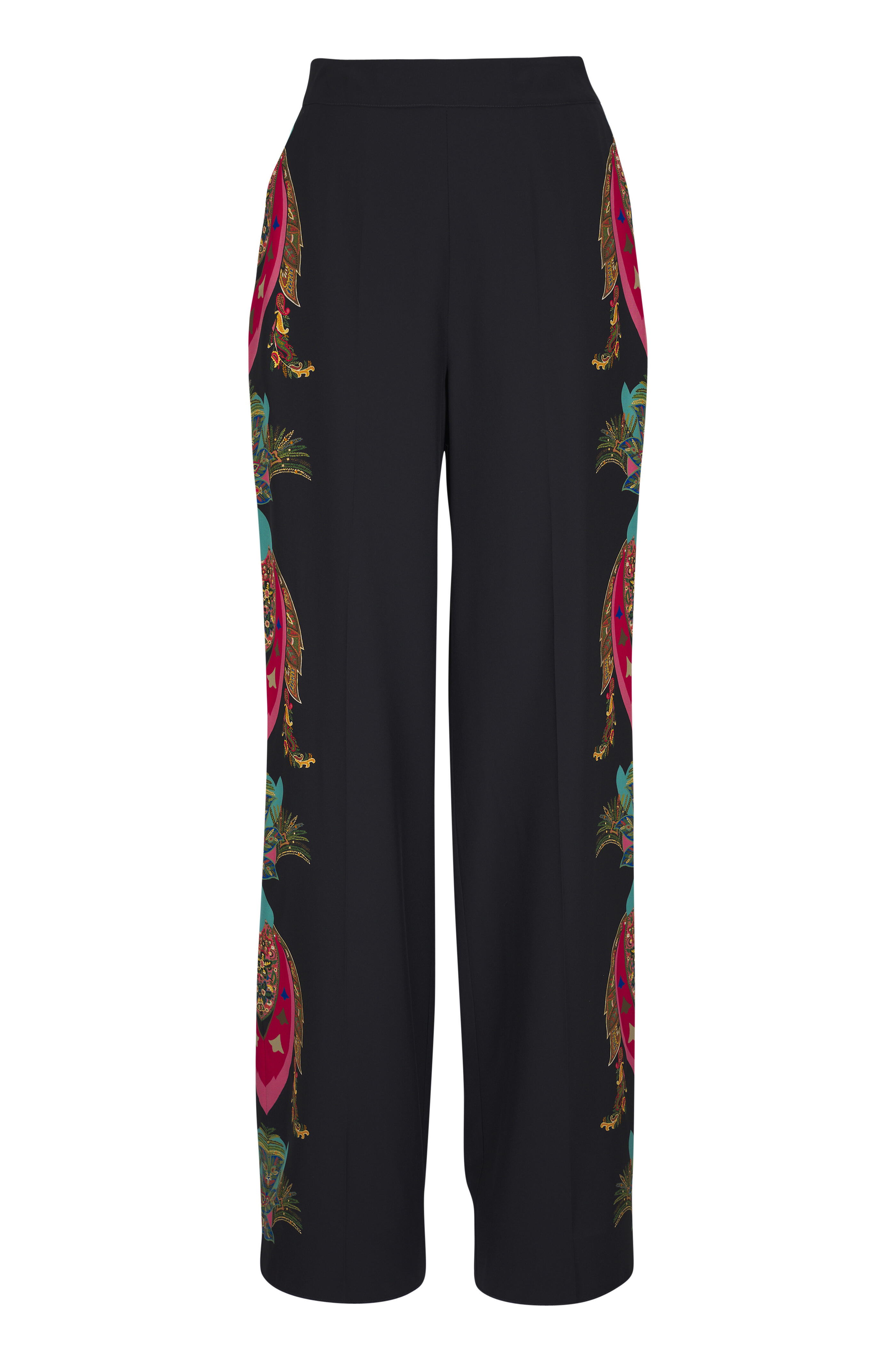 Etro - Black Multi Straight Leg Pant