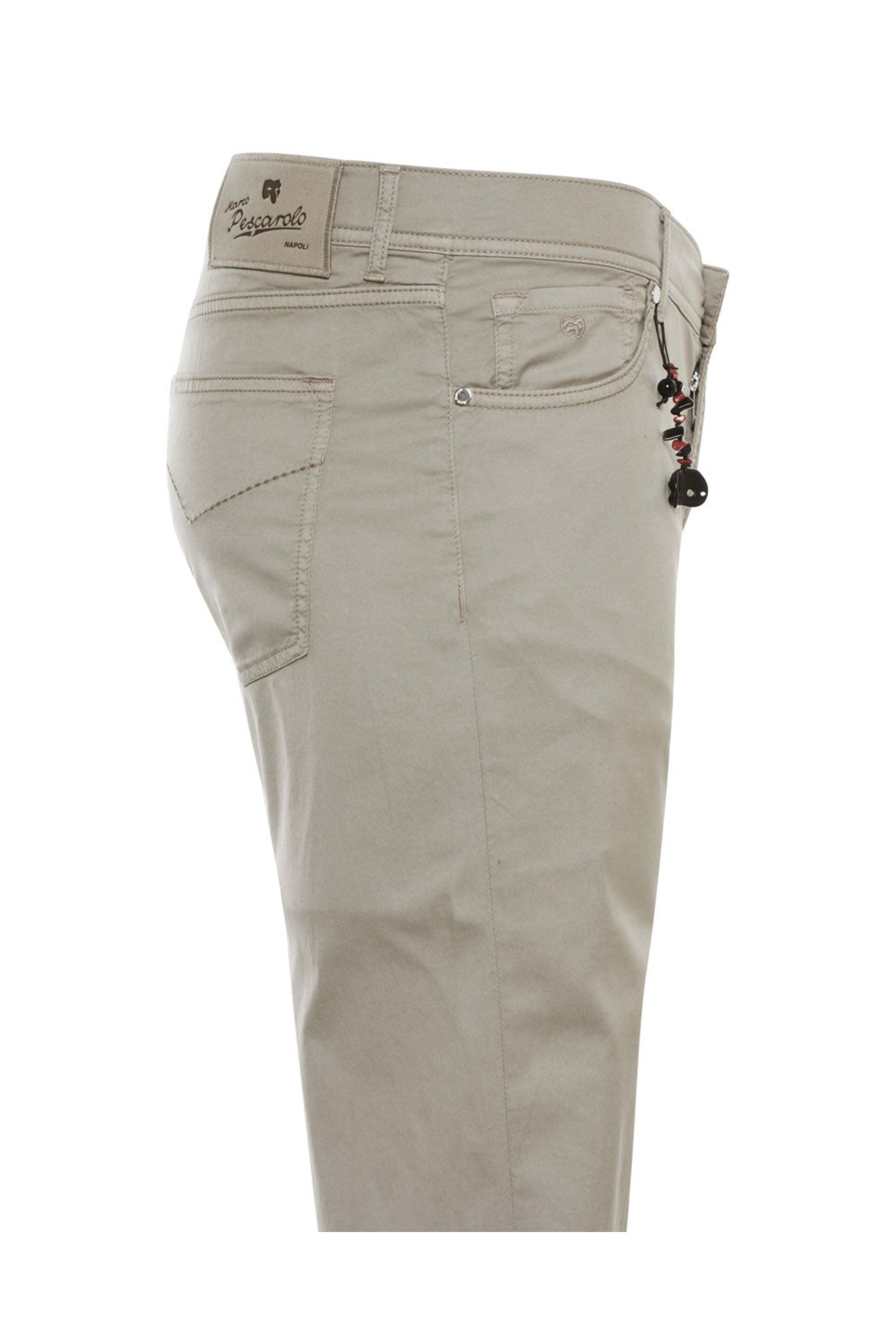 Marco Pescarolo - Khaki Cotton Blend Lightweight Stretch Chino Pant
