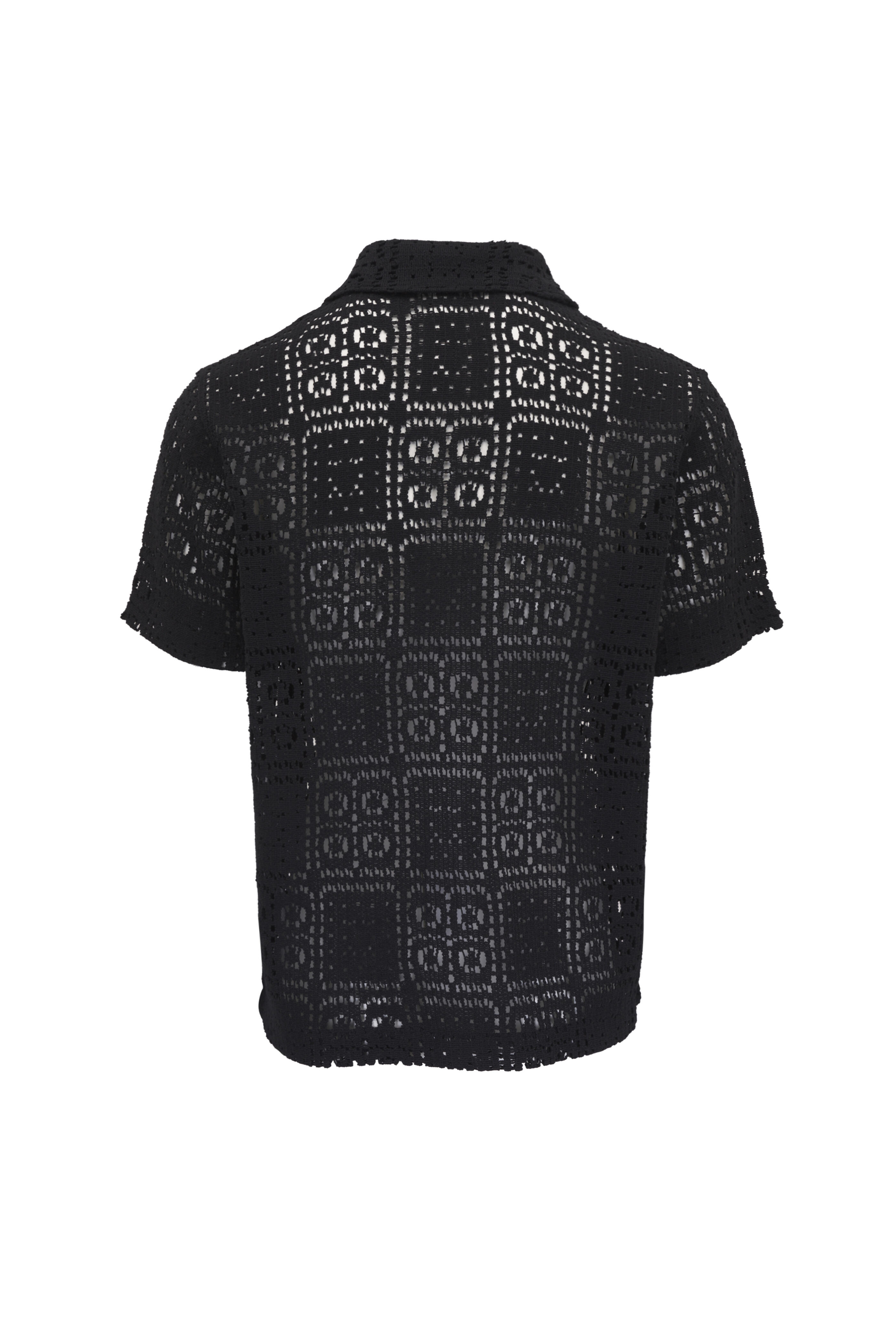 Vince - Crochet Black Button Front Shirt