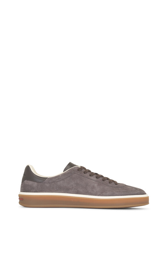 Loro Piana Tennis Walk Gray Suede Sneaker - view 2
