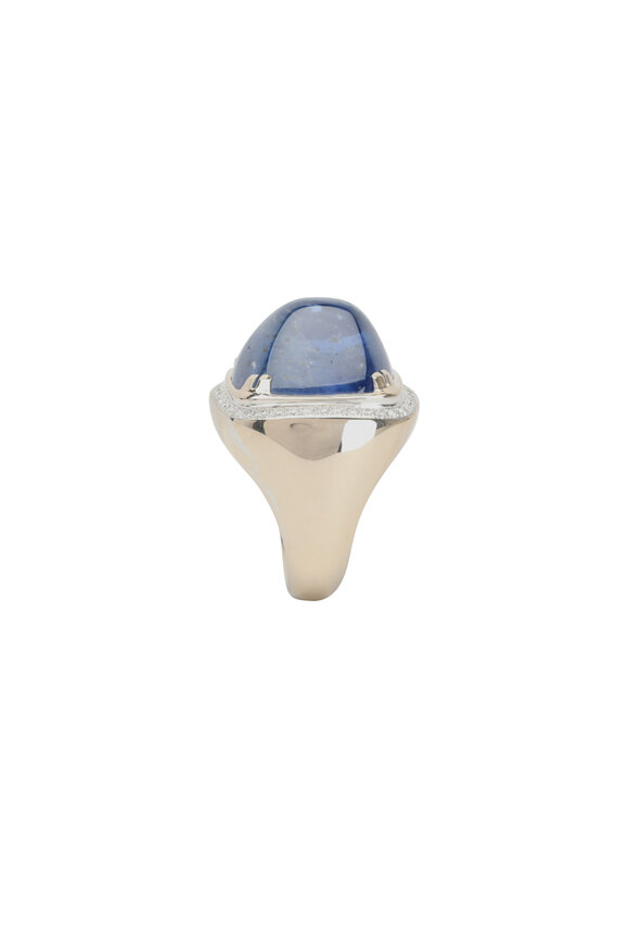 Frank Ancona - 18K White Gold Sapphire & Diamond Ring