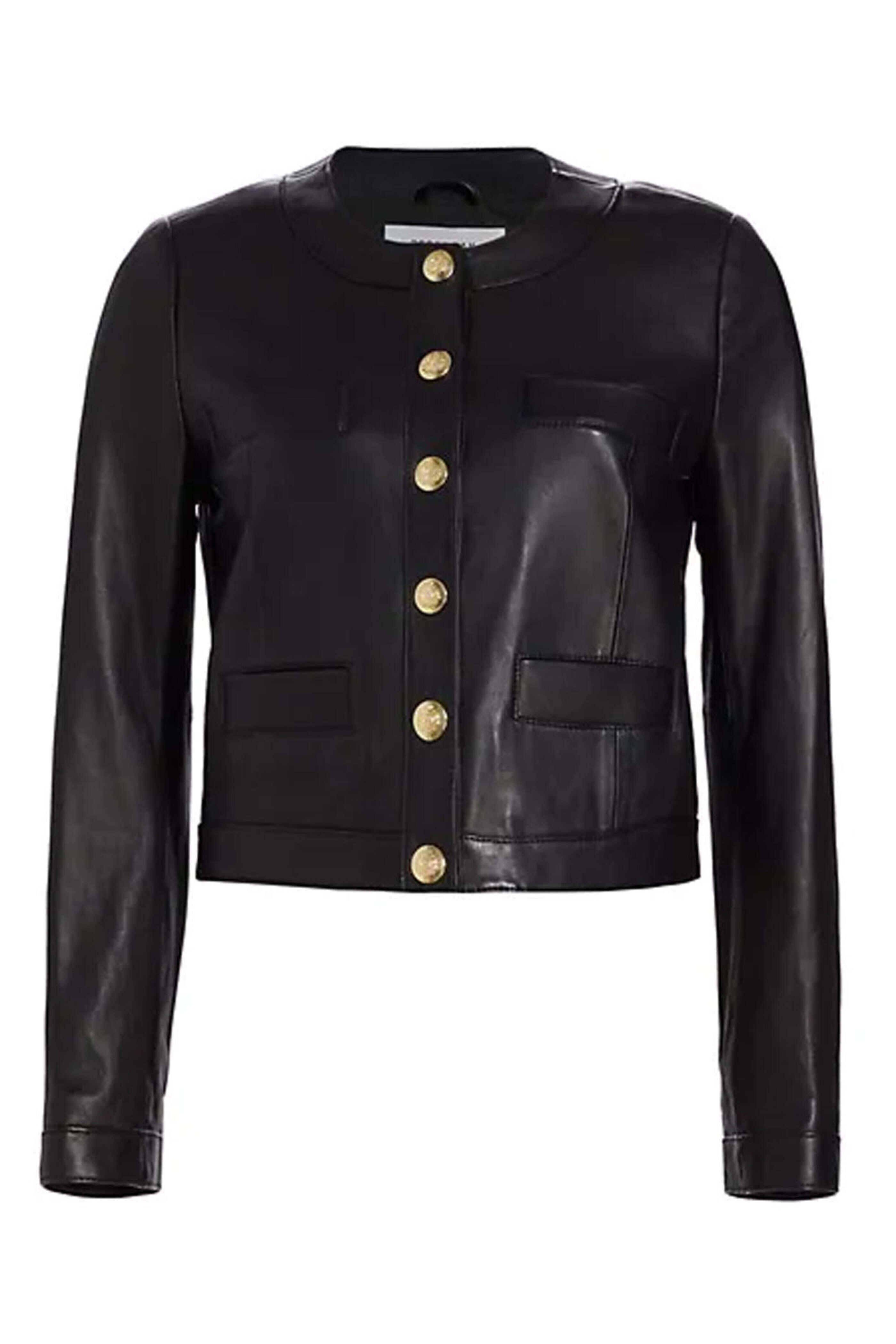 Derek Lam - Black Penny Collarless Jacket