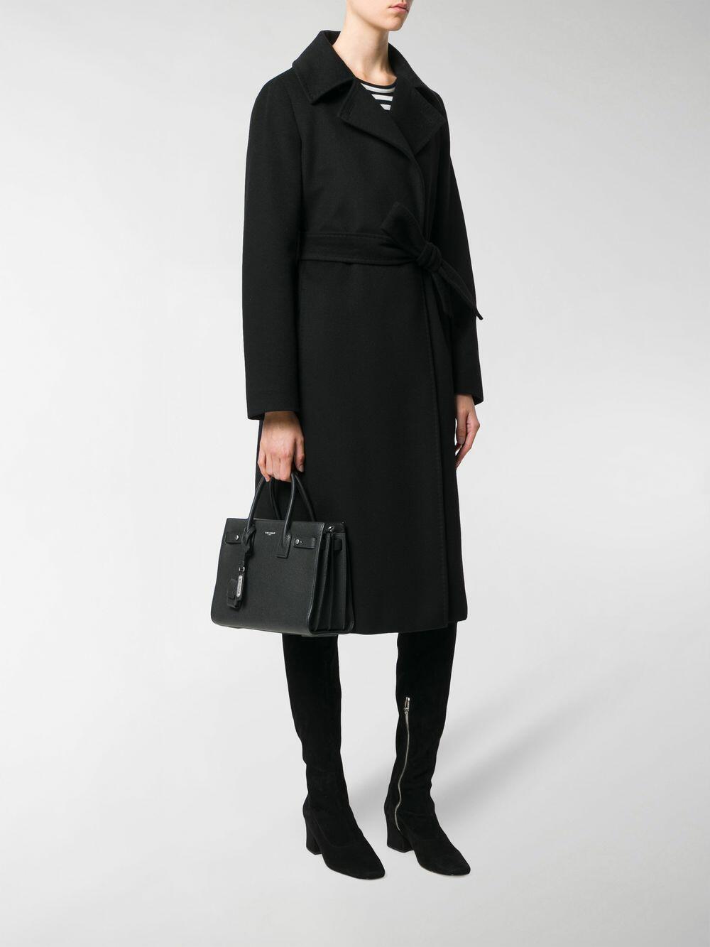 Saint Laurent - Sac De Jour Black Bonded Leather Baby Bag