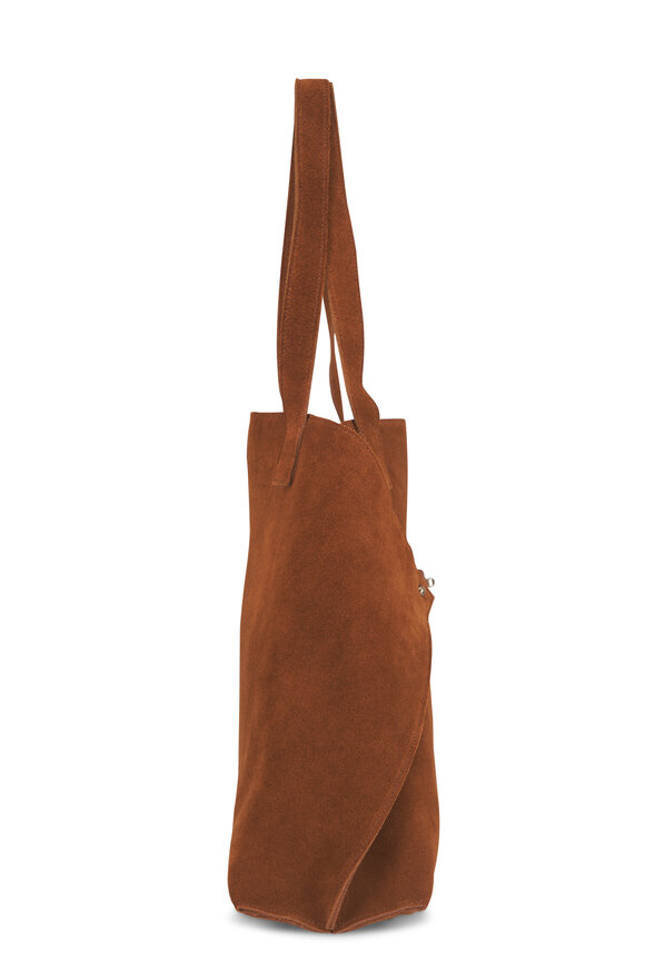 Akris Medium Ai Cuoio Suede Shoulder Tote - view 4