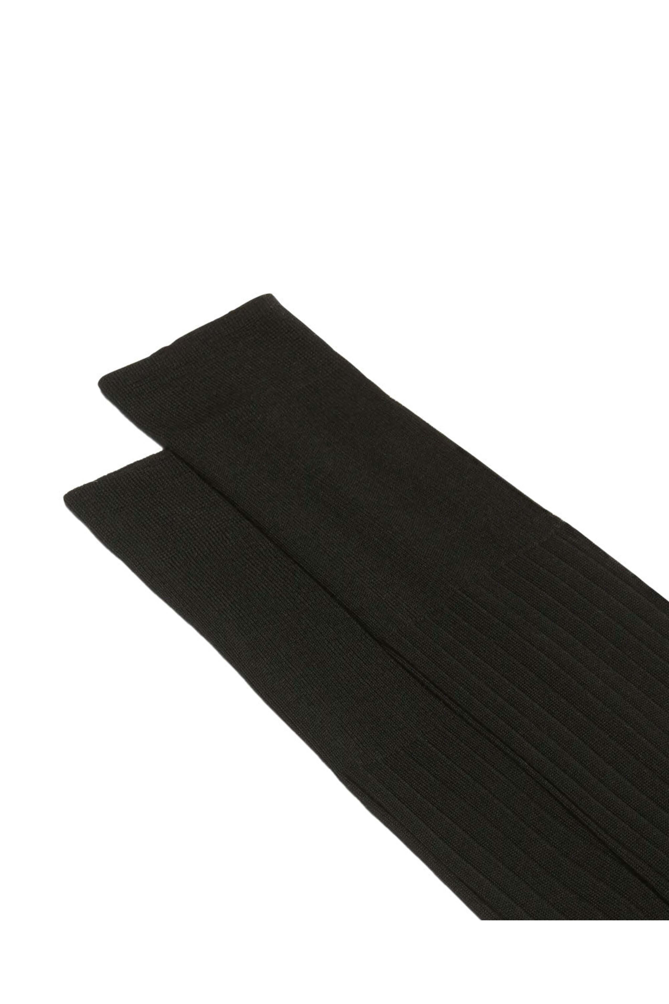 Bresciani srl - Egyptian Cotton Over the Calf Socks in Black