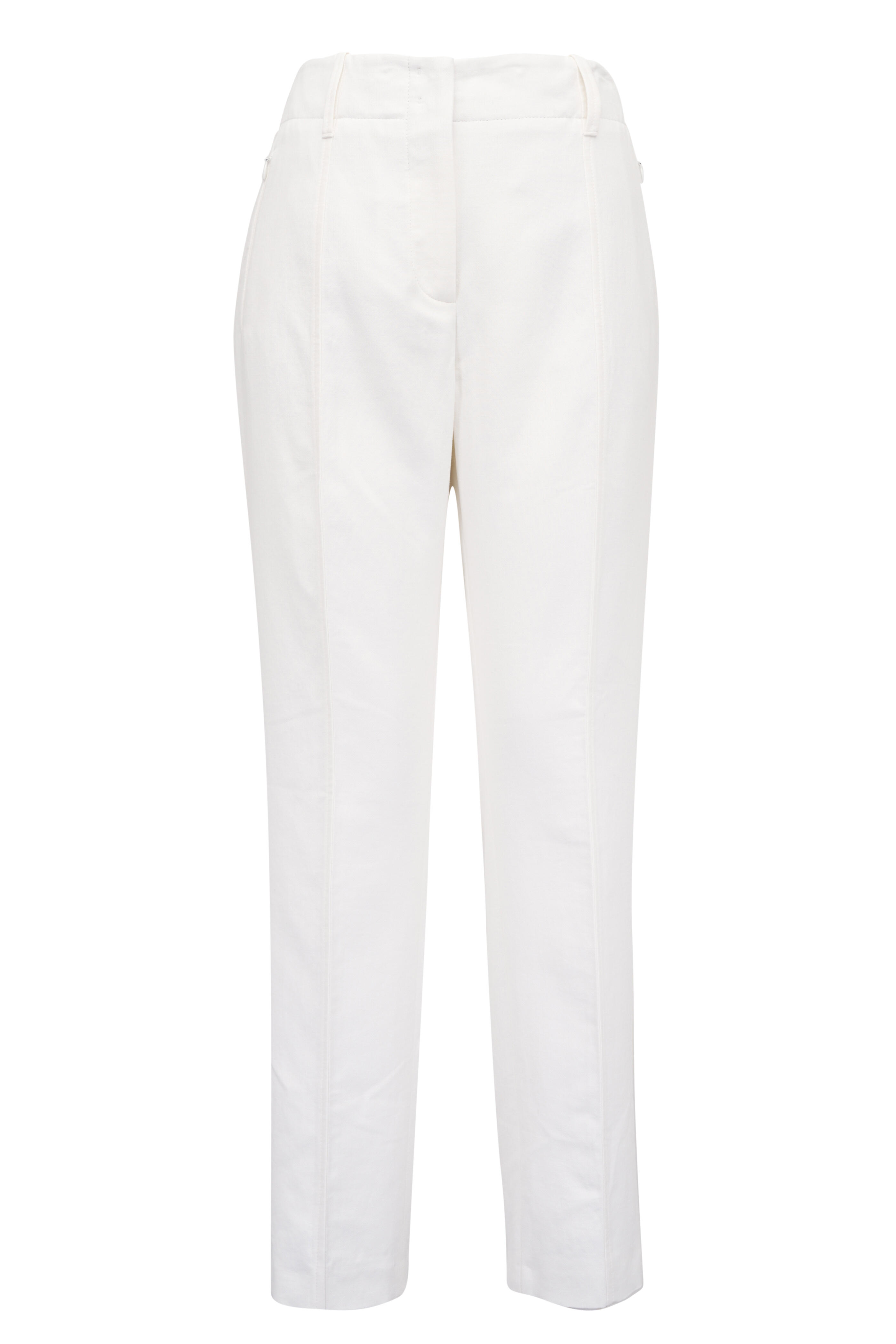 Akris - Connor White Cotton & Silk Stretch Pant