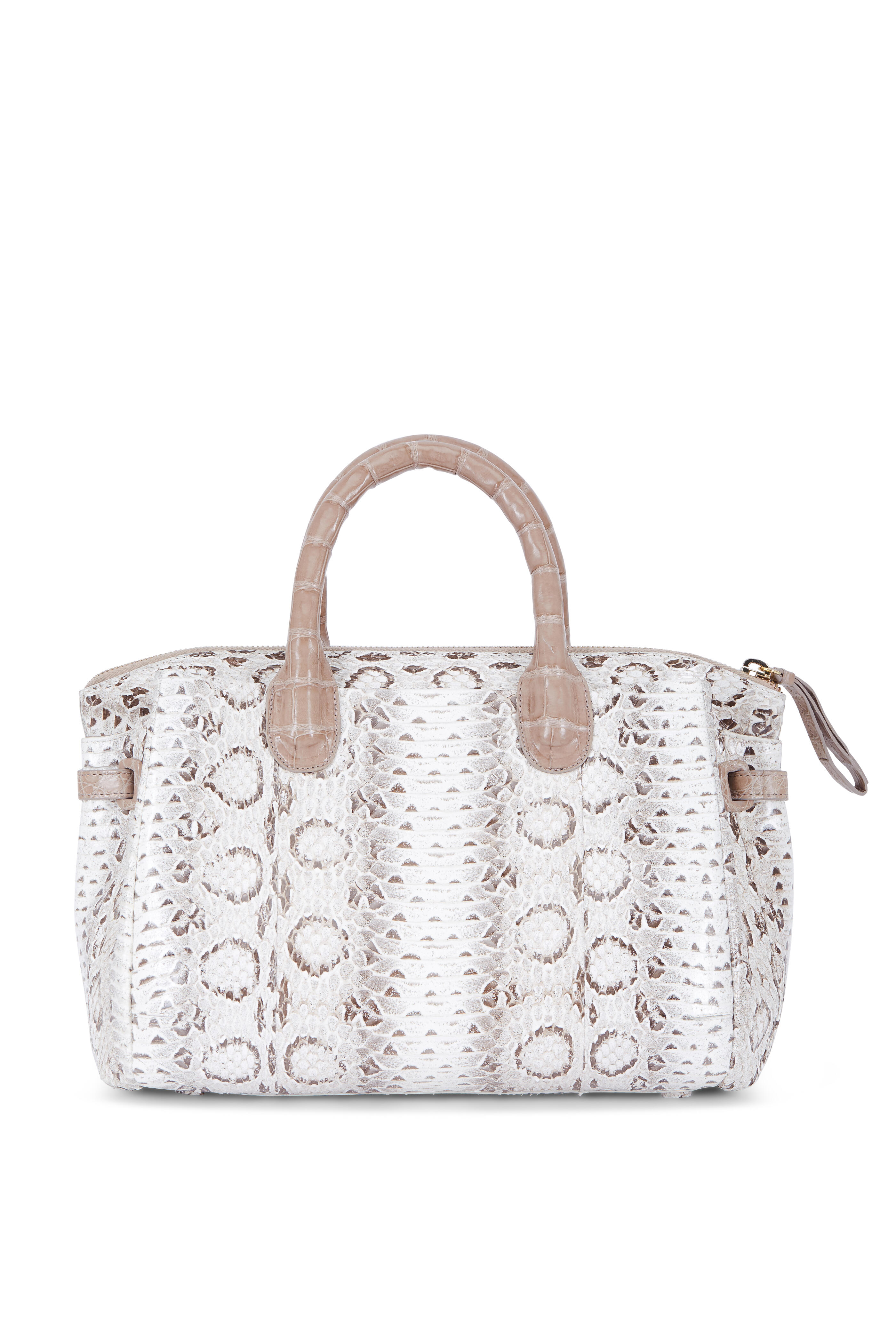 Nancy Gonzalez - Christina Natural Snakeskin & Crocodile Satchel