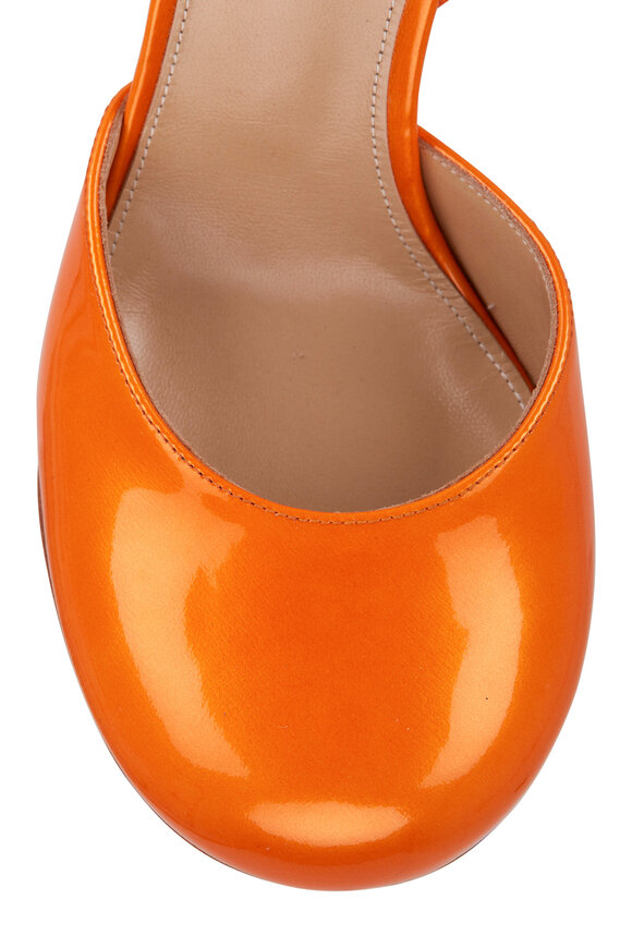 Paul Andrew - Tangerine Round Toe Slingback Pump, 95mm 