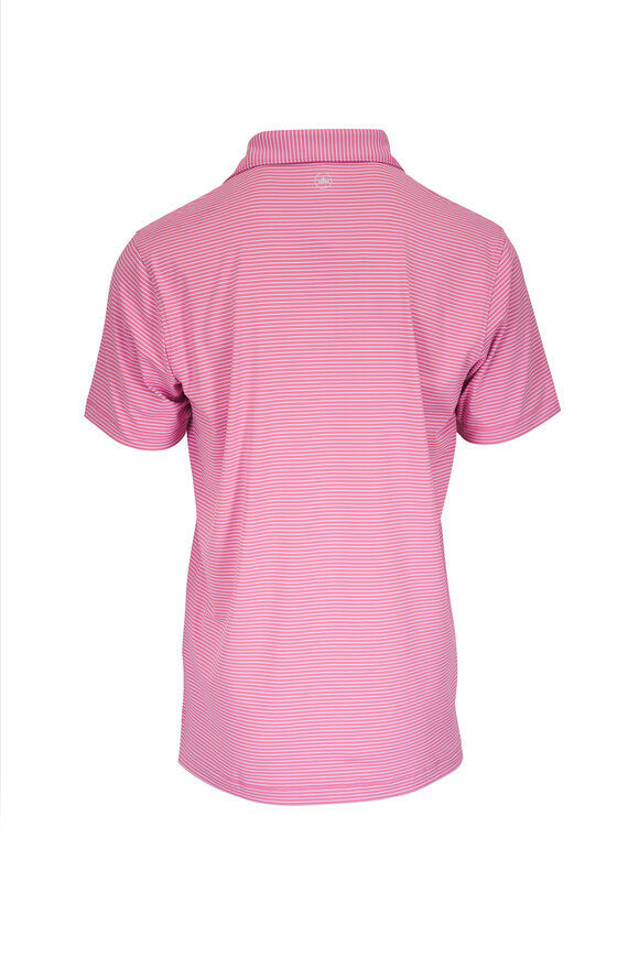 Peter Millar - Pink Stripe Performance Jersey Polo