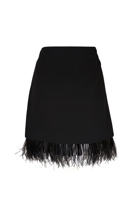 Brunello Cucinelli - Feather Bottom Black Mini Skirt 