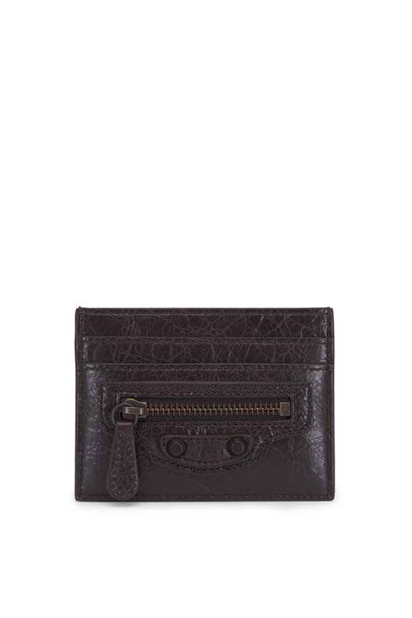 Balenciaga Le City Espresso Leather Card Holder