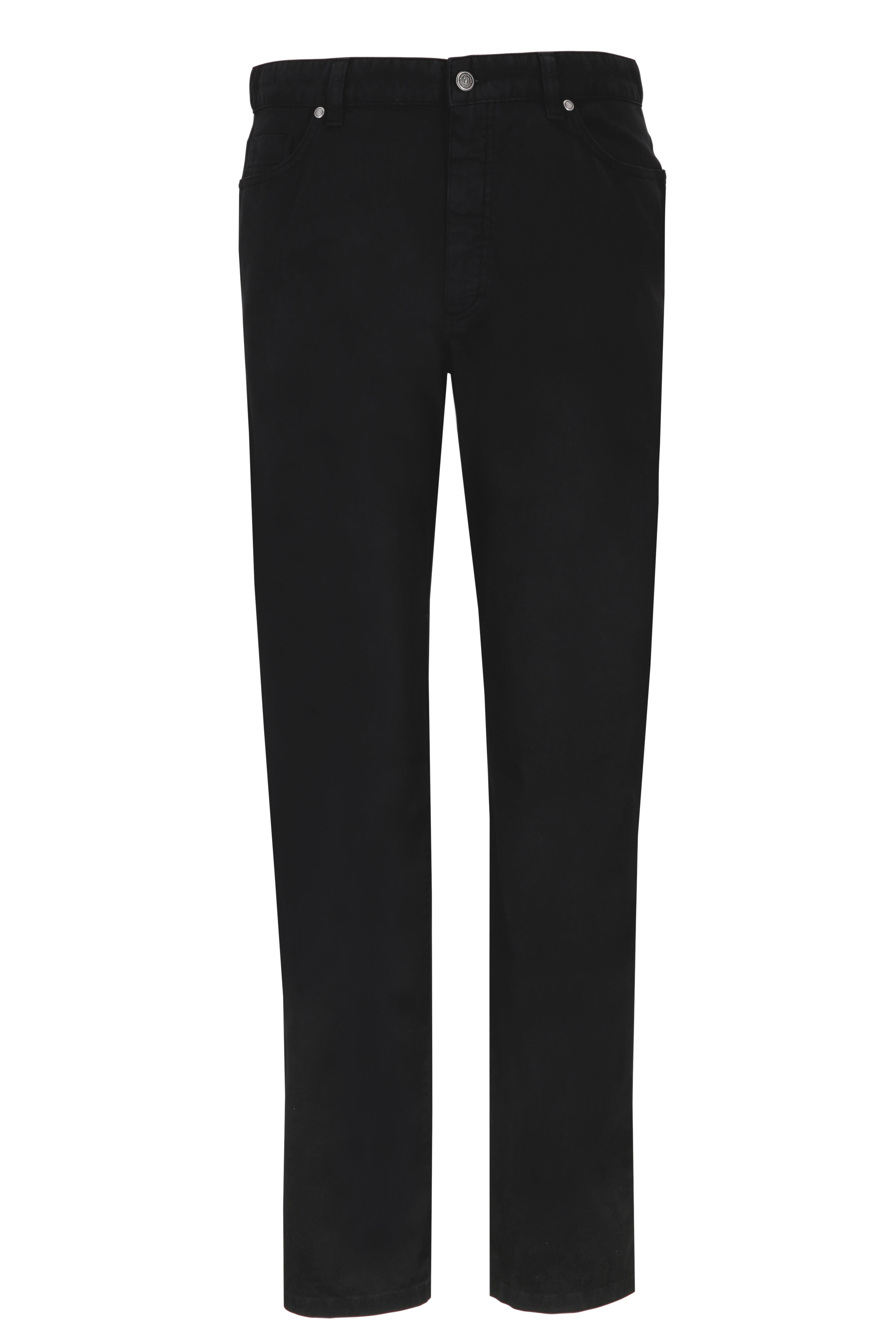 Zegna - Black Stretch Cotton Five Pocket Pants | Mitchell Stores