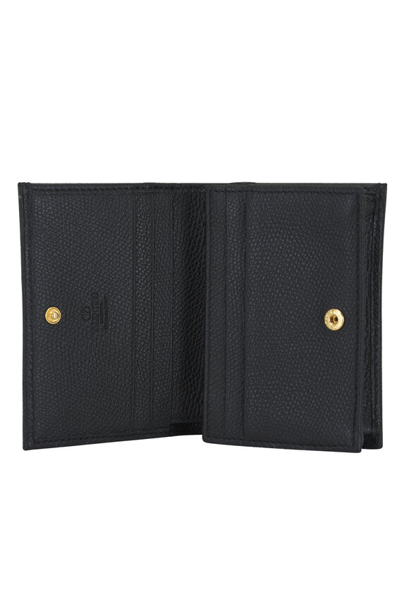 Valentino Garavani - Vlogo Black Grainy Leather Wallet