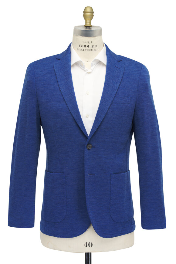 Maurizio Baldassari - French Blue Wool Jersey Sportcoat