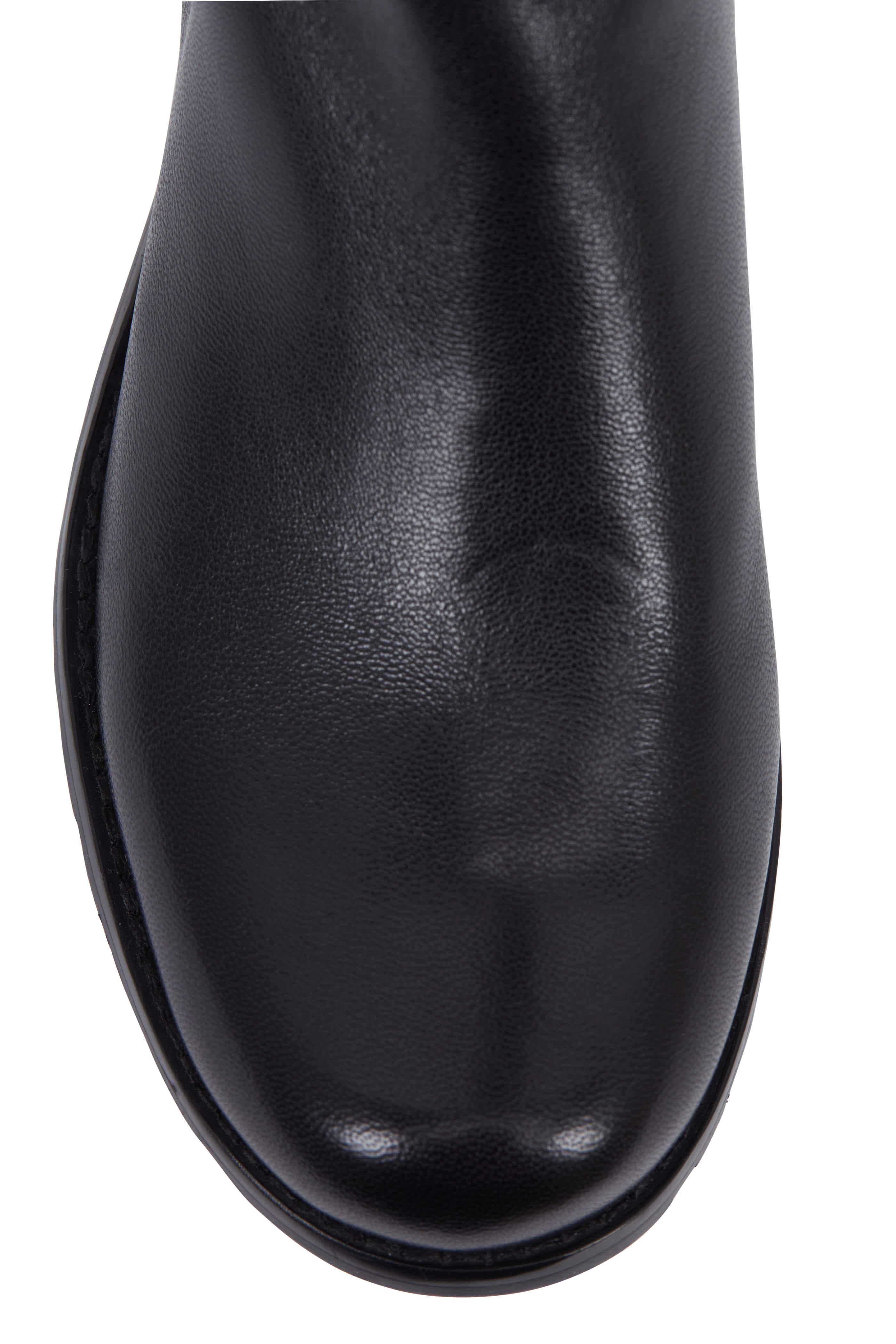 Stuart Weitzman - Reserve Black Leather Over-The-Knee Boot