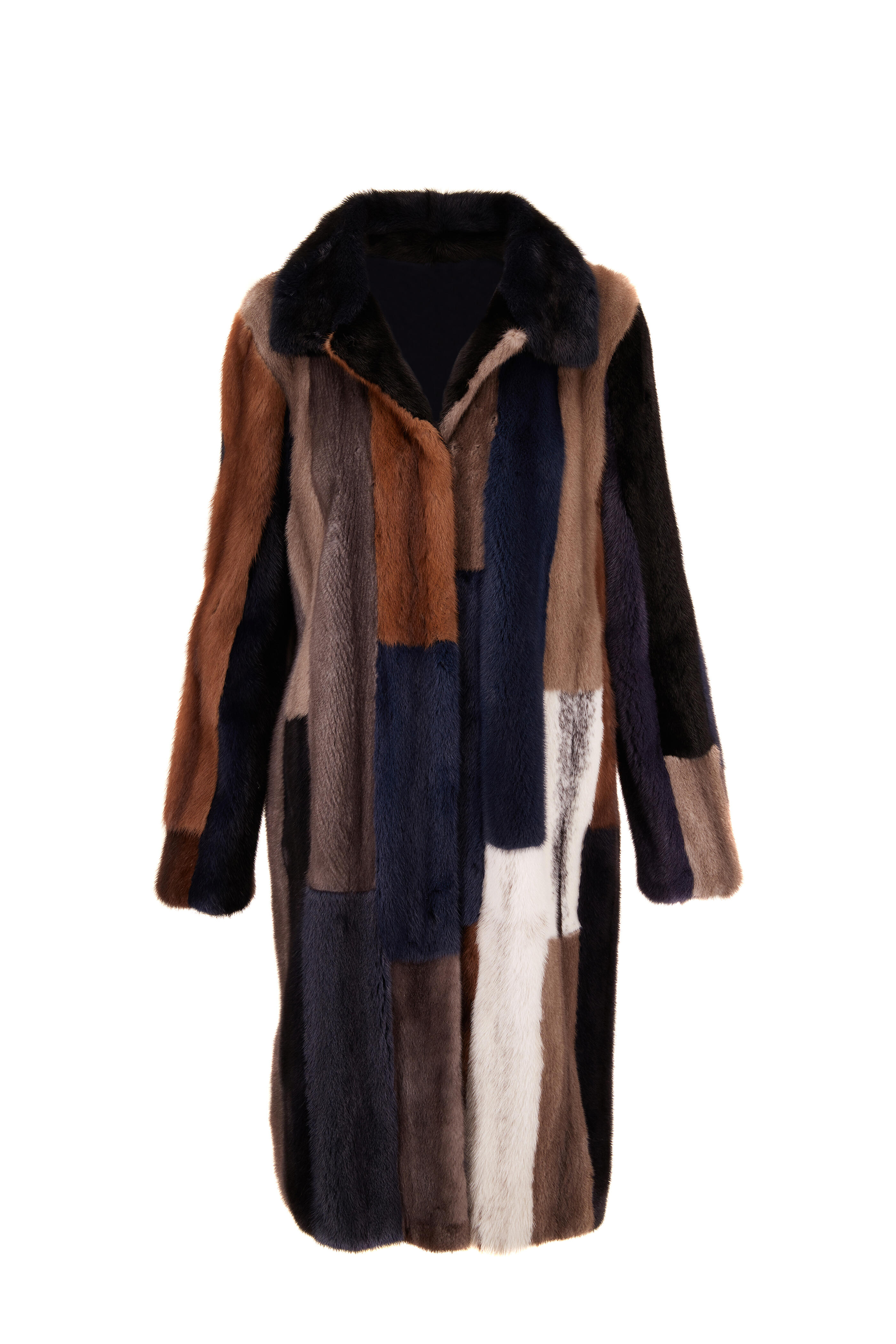 Reich Furs - Navy Multi Dyed Mink Coat