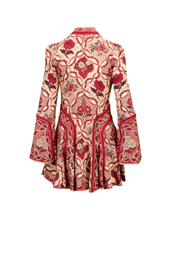 Alémais Kenny Red Floral Mini Dress - view 2