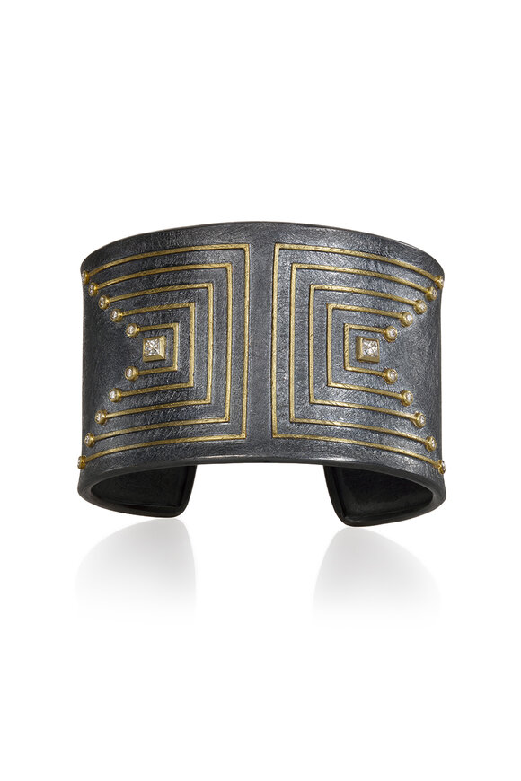 Todd Reed - 18K Gold & Sterling Silver Diamond Cuff Bracelet