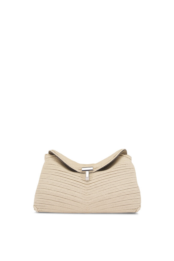 Totême Mini T-Lock Pearl Rope Clutch