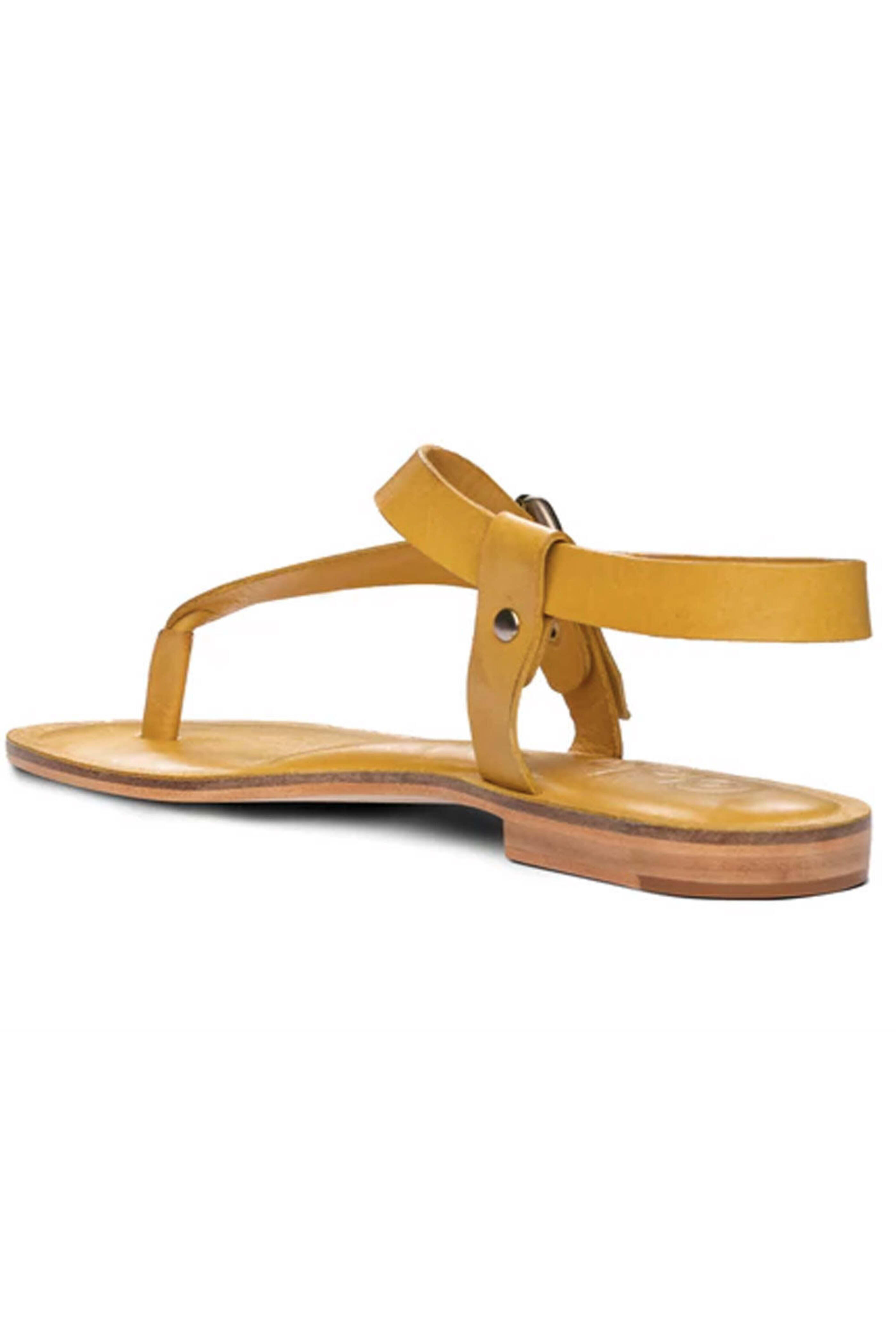 Butter - Roma Leather Thong Sandal in Yellow Fever